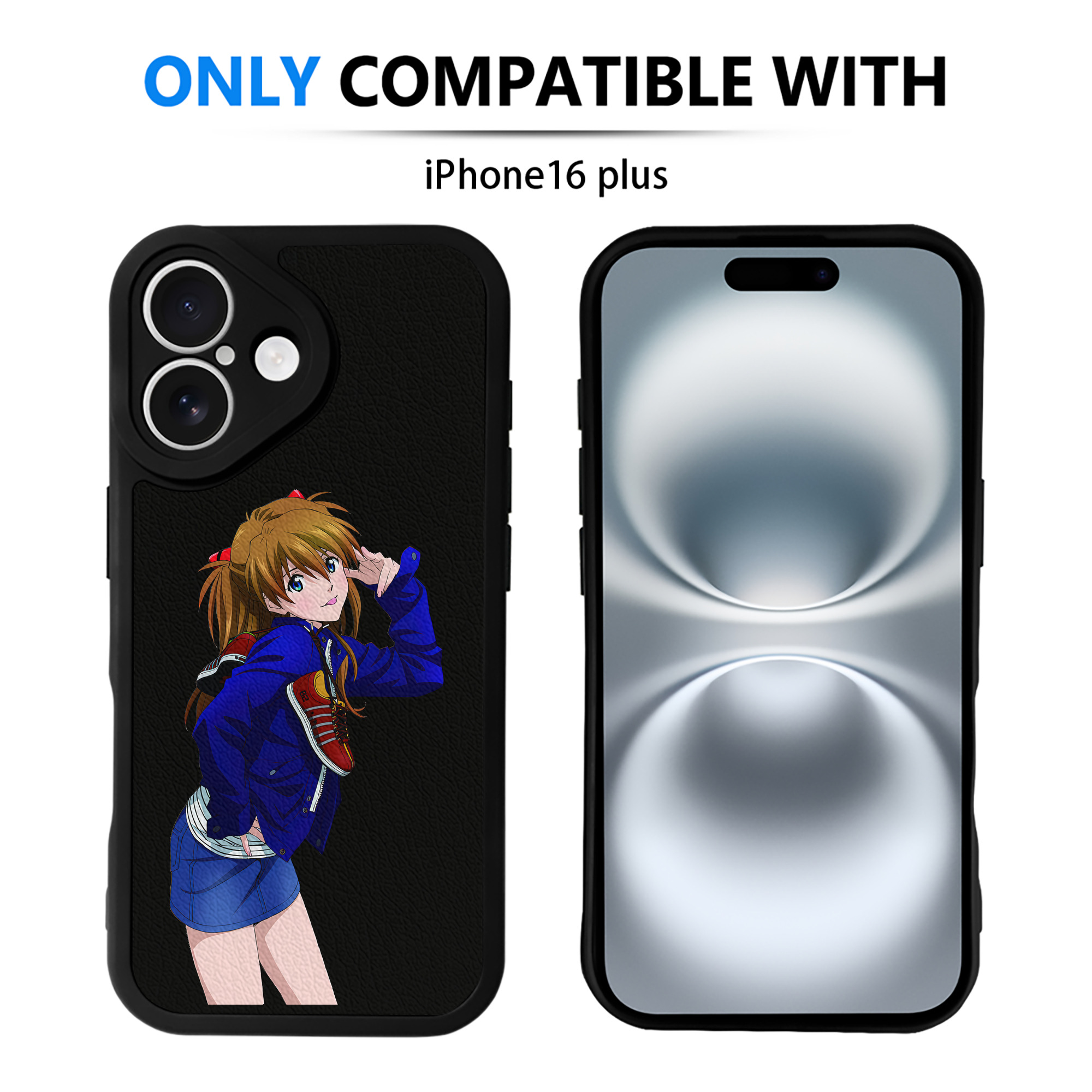 （画像用） EVA 新世紀エヴァンゲリオン 【iPhone 16シリーズ対応】シリコンスマホケース（レザー調） 材質：シリコン
